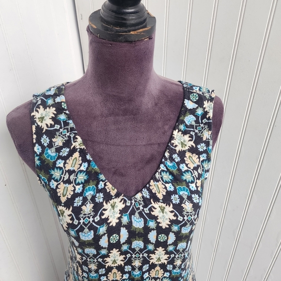 Denim & Co Canyon Retreat Shirred V-Neck Maxi Dress Washed Black Linen Cotton XS - Picture 2 of 15